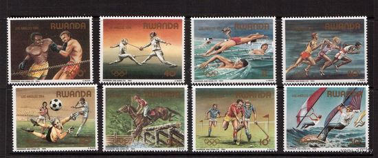 Руанда-1984,(Мих.1275-1282)  ** , Спорт, ОИ-1984 (полная серия)