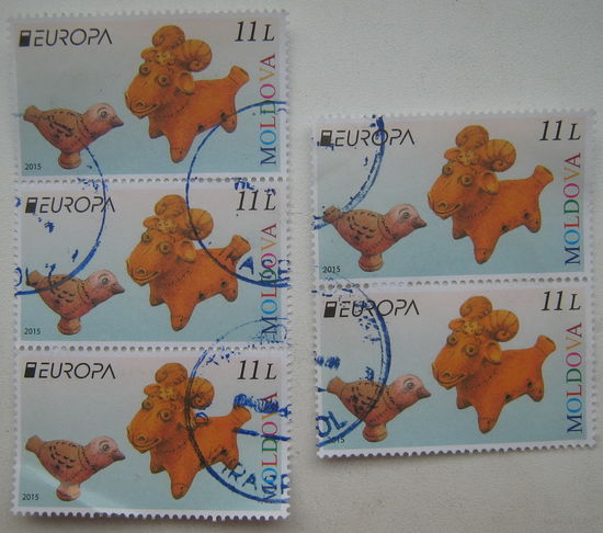 Марка Молдова 2015 г. Керамика. Цена за 1 шт.