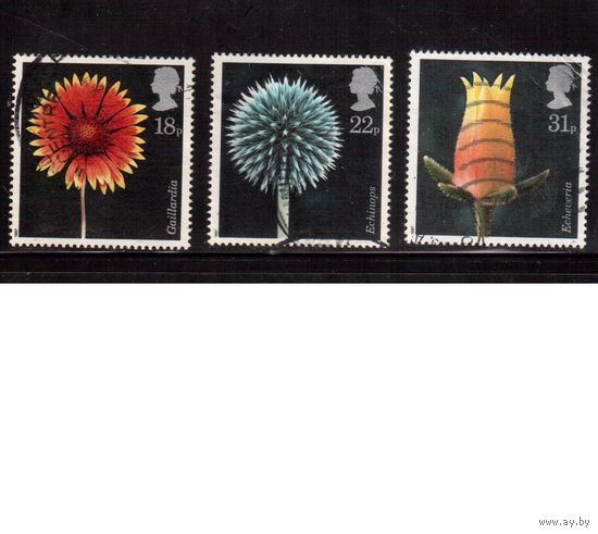 Великобритания-1987 (Мих.1097-1099) ,  гаш.  , Флора, Цветы