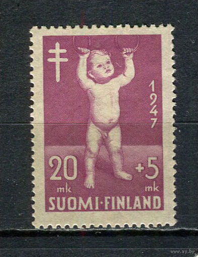 Финляндия - 1947 - Борьба с туберкулезом. Дети 20М+5М - [Mi.345] - 1 марка. MH.  (Лот 88Fz)-T25P39