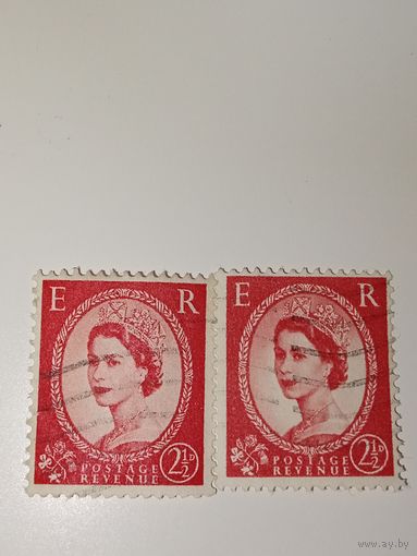 Великобритания 1958 Профиль королевы Елизаветы II.