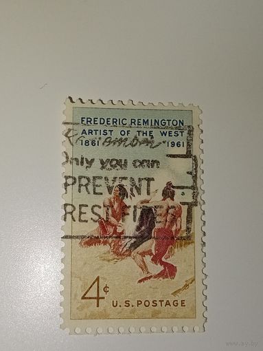 США 1961 к 100-летию со дня рождения художника Фредерика Ремингтона.