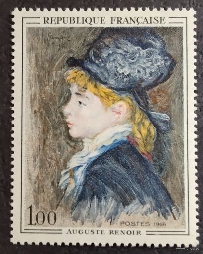 Франция. 1968г. Mi1643**. Картина Огюста Ренуара, "Модель"