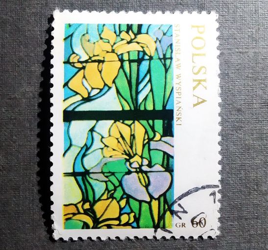 Марка Польша 1971 год Витраж