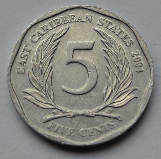 Восточные Карибы, 5 центов 2004 г.