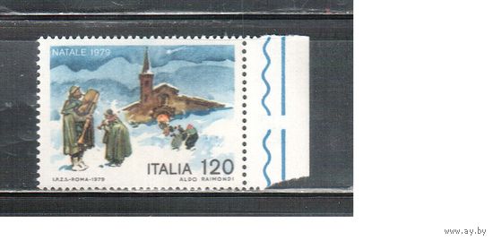 Италия-1979, (Мих.1678) ** , Рождество,  Живопись(одиночка)