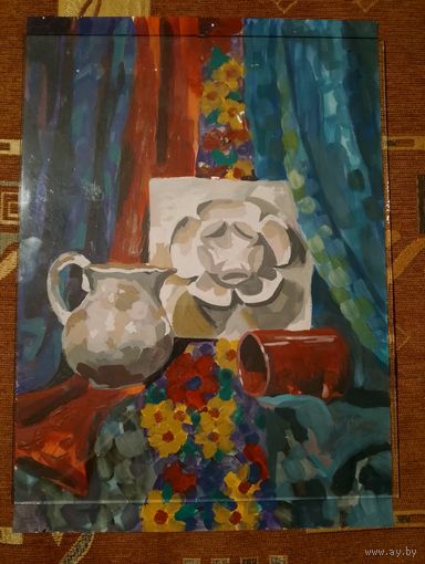 Картина натюрморт с розеткой