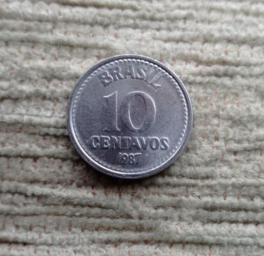 Werty71 Бразилия 10 сентаво 1987