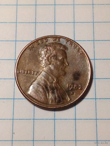 1 цент США 1982 D год