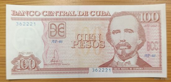 100 песо 2023 года - Куба - UNC