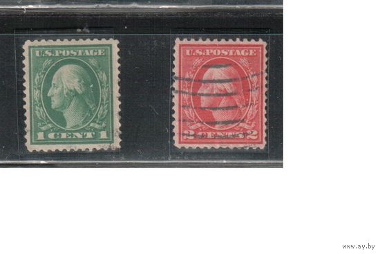 США-1912, (Скотт.405-406), гаш. , Стандарт, Президенты,