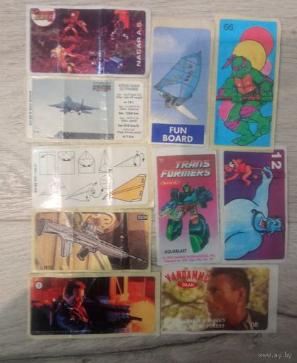 Наклейки от жвачек лот3