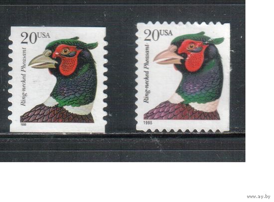 США-1998 (Мих.2995 ВС+BD) , * (без клея), Стандарт, Фауна, Птицы (одиночка), 2 зубцовки