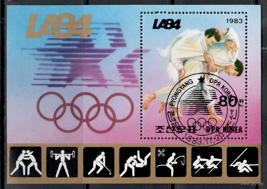 Корея /КНДР/1983/ Спорт / Олимпийские Игры / Дзюдо / Michel #KP BL156A / Блок Сувенирный Лист