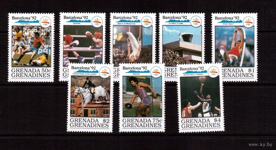 Гренада-Грен.-1990 (Мих.1329-1336) **  , Спорт, футбол, ОИ-1992