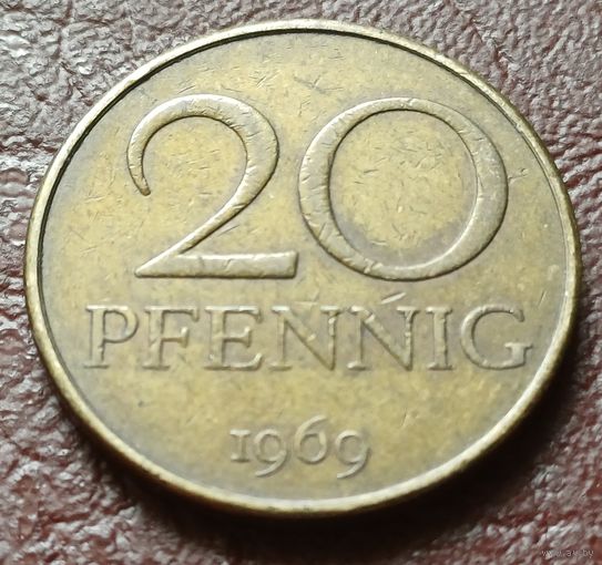 Германия - ГДР 20 пфеннигов, 1969     ( 1-4-7 )
