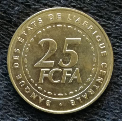 Центральная Африка (BEAC) 25 франков, 2019 г., KM# 20