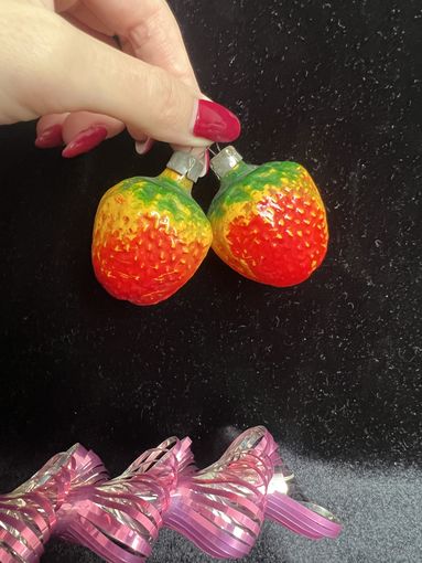 Елочная игрушка клубника СССР цена за все