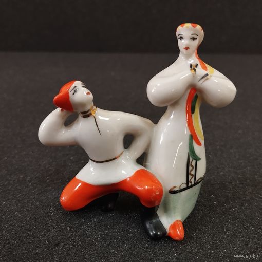 Статуэтка фарфоровая Плясуны, Полонский з-д. СССР