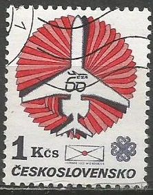 Чехословакия. 60 лет авиалиниям. 1983г. Mi#2728.