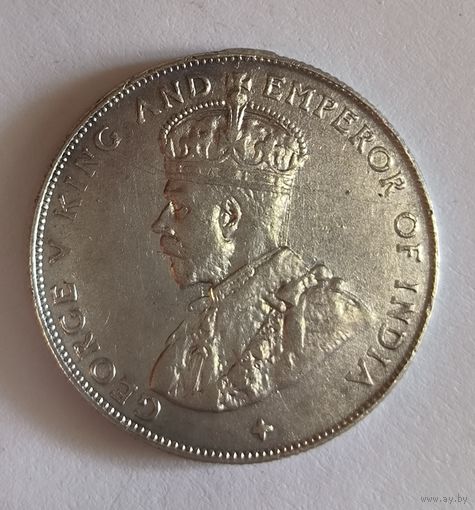 С рубля! Портретное серебро! 50 центов 1920 Сеттл-стрейтс