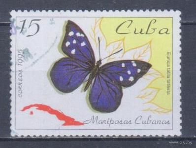 [324] Куба 1995. Фауна.Бабочка. Гашеная марка.