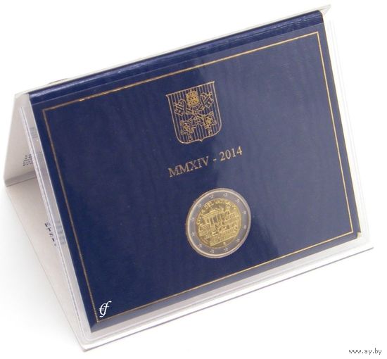 Ватикан 2 евро 2014 25 лет падения Берлинской стены буклет UNC