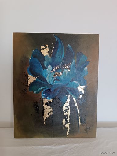 Картина акрил и поталь, 40х50см, "Василек"