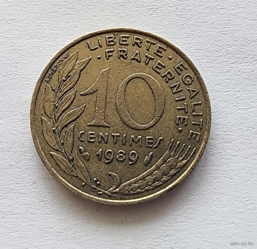 Франция 10 сантимов, 1989