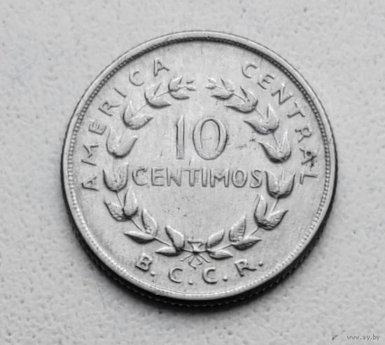 Коста-Рика 10 сентимо 1958_KM# 185.1a_ Одна на АУ