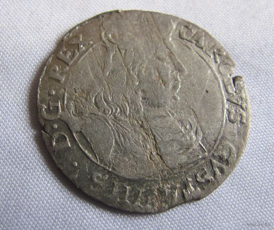 6 грошей 1658 оккупация Эльблёнга