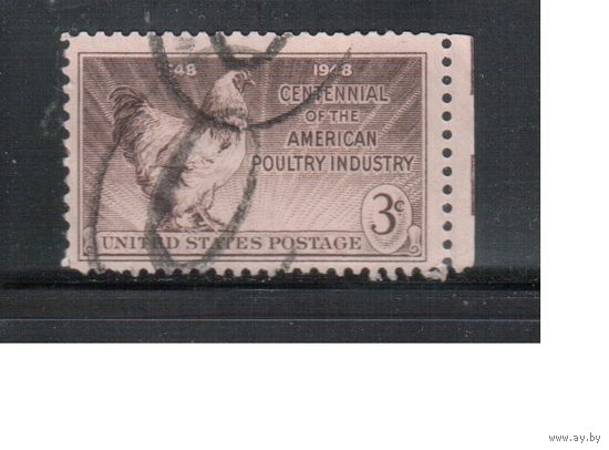 США-1948, (Мих.581), гаш. , Курица(одиночка),