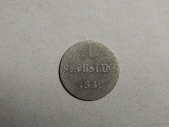 Гамбург 1 зехслинг 1846г