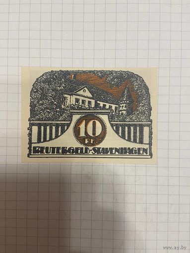 10 пфенингов (нотгельды) г. Германия.-1412