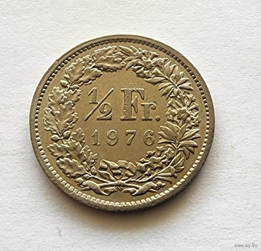 Швейцария 1/2 франка, 1976