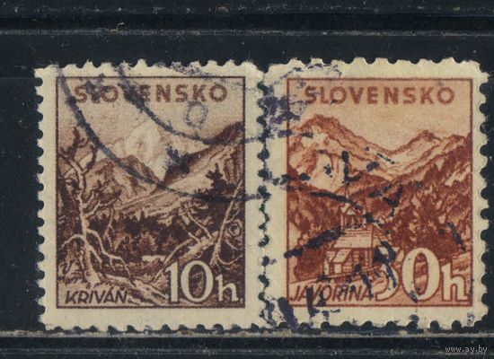 Словакия Первая Респ 1940 Пейзажи Кривань Яворина Стандарт #72y,75yB