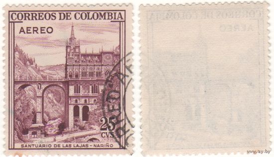 Колумбия 1958-06 813 Santuario de Las Lajas-Narino из серии 1 марка 25cvs пурпурный ()k-034 (m01)