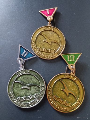 Студенческие игры БССР, 1-2-3 место