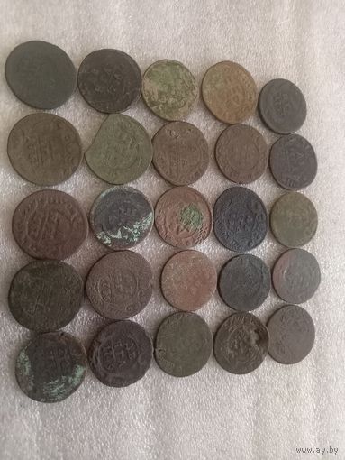 Монеты РИ деньга. 25 шт