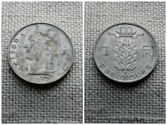 Бельгия 1 франк  1988 BELGIQUE