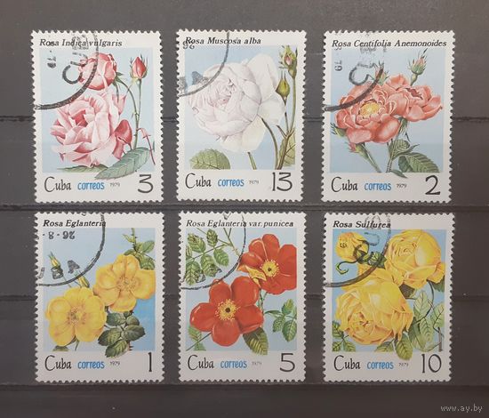 Куба. 1979 год. Флора. Розы (6 марок из серии)