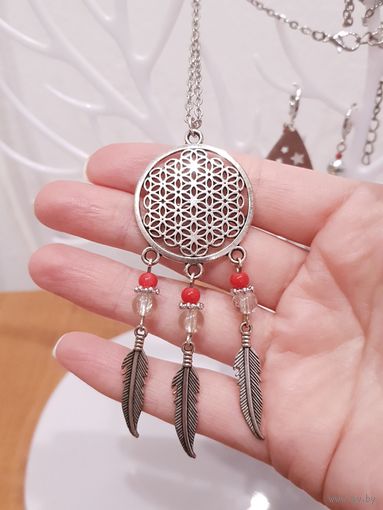 Лот С 1 РУБЛЯ! много лотов! Кулон ловец снов, сталь