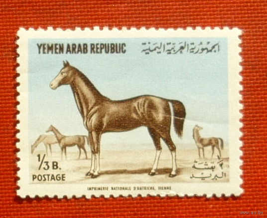 Йемен. Лошадь. ( 1 марка ) 1964 года. 8-14.