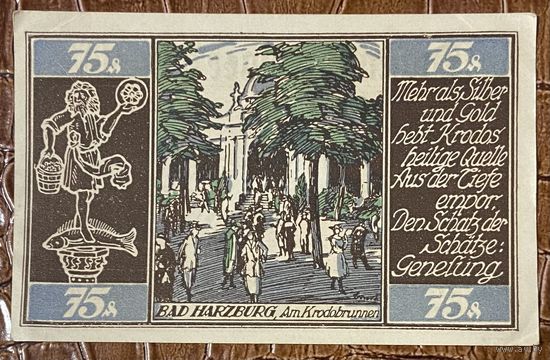 Нодгельд 75 пфеннигов 1921 год. Брауншвейг. Веймарская республика