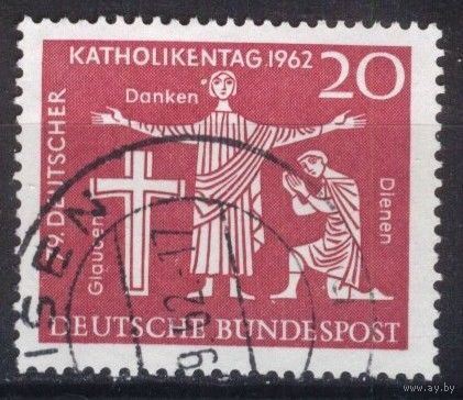 ГЕРМАНИЯ, ФРГ - 1962 [Mi. 381]  Гашеная (DE03)