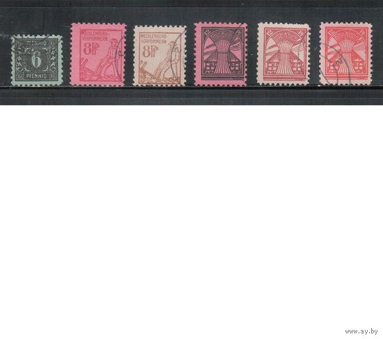 Германия-1945,(Мих.8-18) гаш. , Стандарт, Советская зона оккупации, Мекленбург