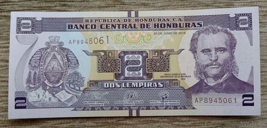 Werty71 Гондурас 2 лемпиры 2019 UNC банкнота