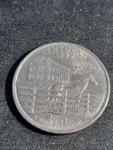 США 25 центов 2001 Кентукки D