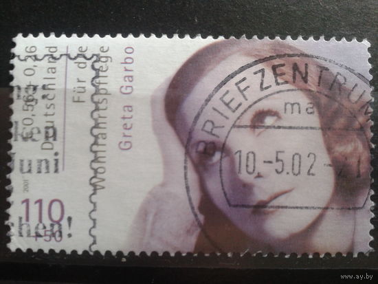 Германия 2001 Грета Гарбо, шведская кинозвезда Михель-1,5 евро гаш.