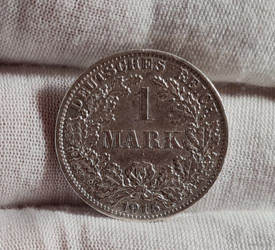 1 марка 1915 год Германия м.д. А Серебро